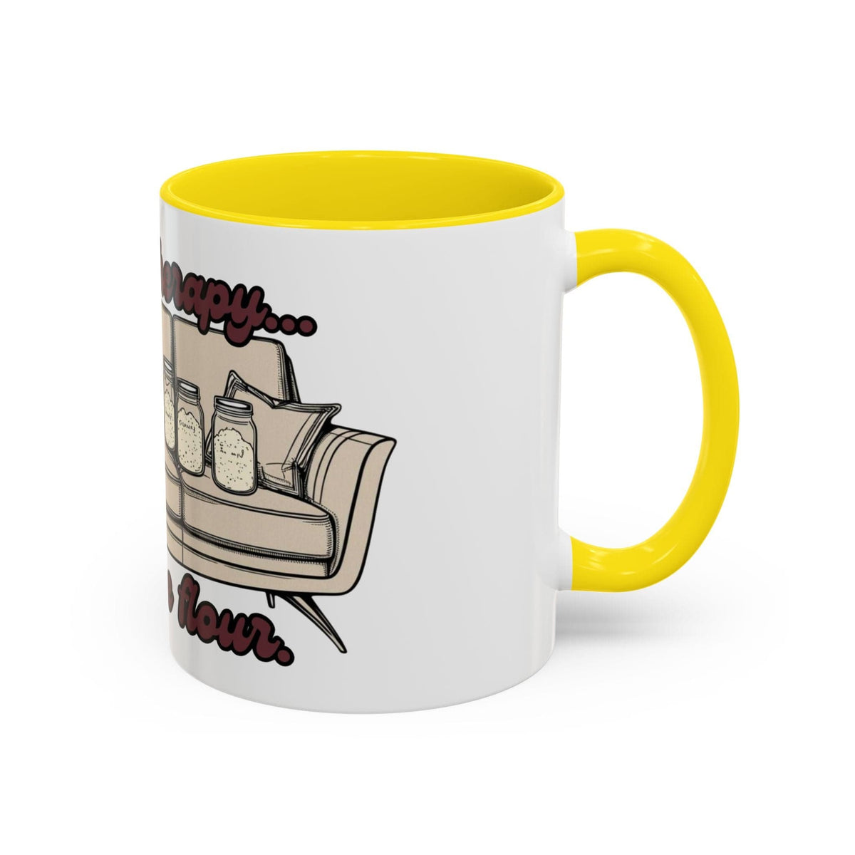 Knead Therapy Accent Coffee Mug - Perfect for Bakers and Food Lovers