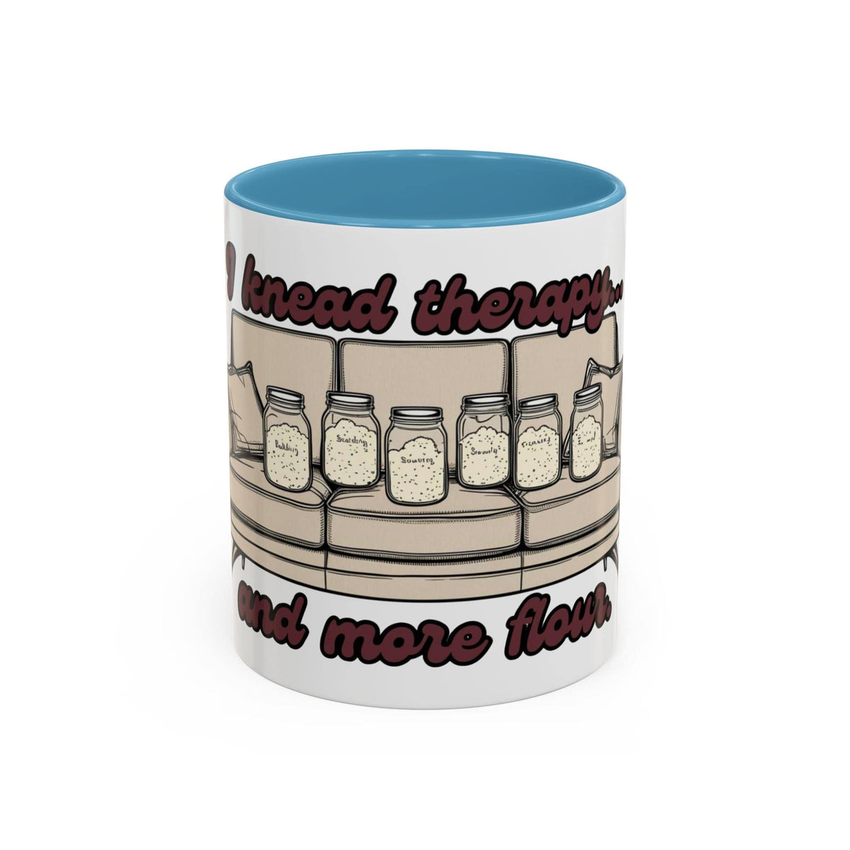 Knead Therapy Accent Coffee Mug - Perfect for Bakers and Food Lovers