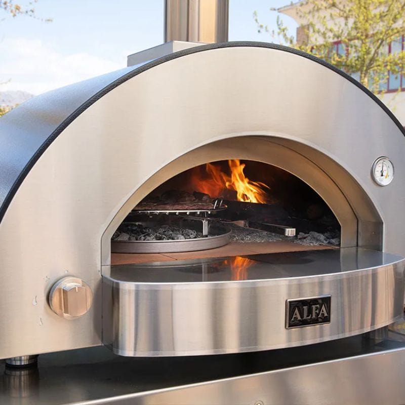 The Classico Gas Pizza Oven used as a grill with the BBQ500 accessory