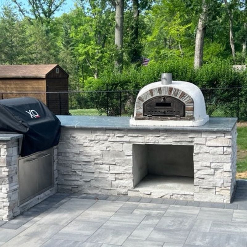 Buena Ventura Preto on an outdoor kitchen countertop