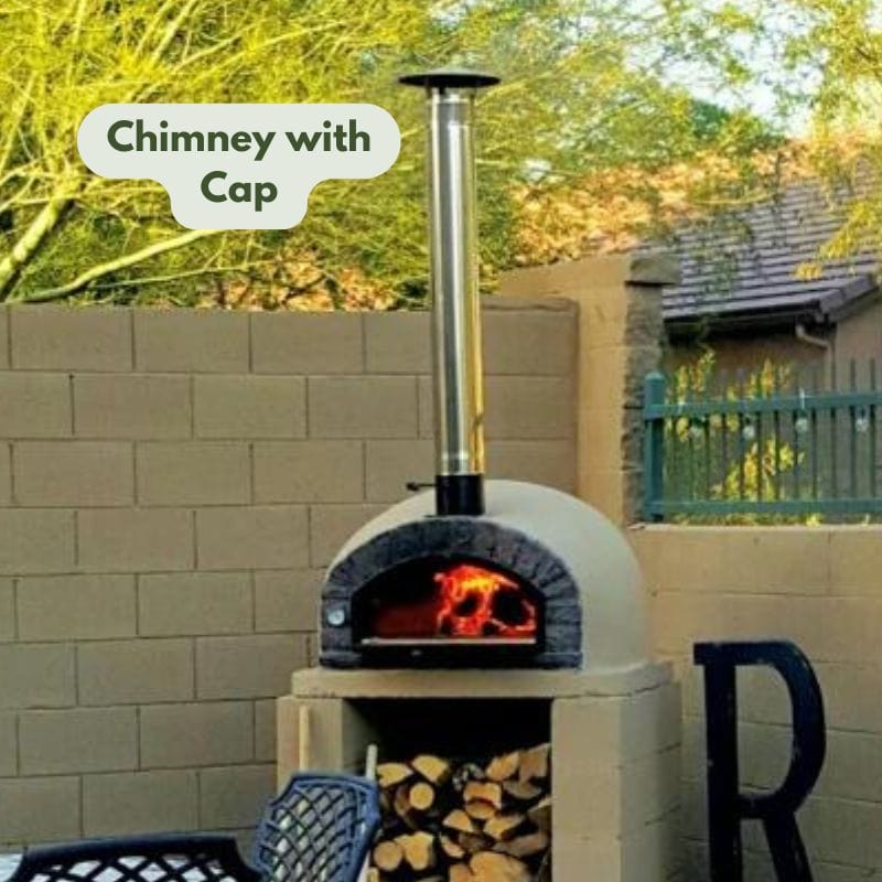 Authentic Pizza ovens Chimney with New Cap