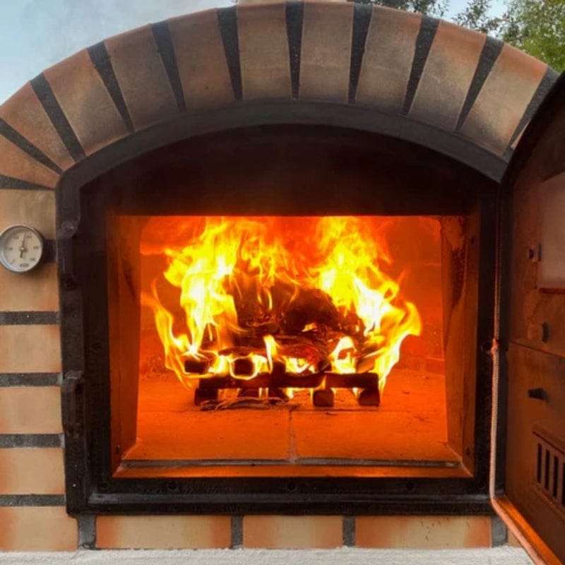 Inside the pre-heating Lisboa Brick Wood Fired pizza Oven