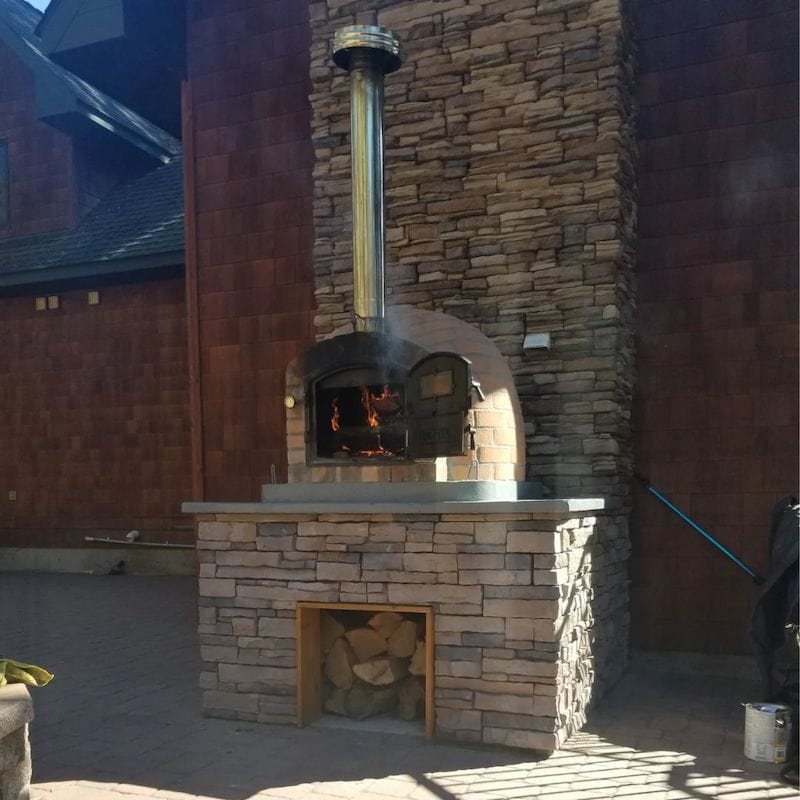 Brick Wood Fired Oven Pre-Heating