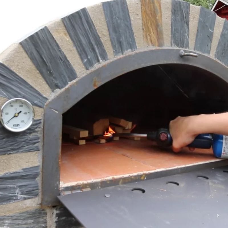 Lighting the Pizzaioli Brick Oven with Stone Arch