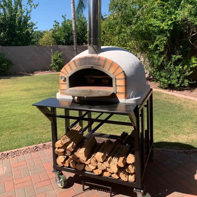 Pizzaioli Traditional Brick Oven on a customized stand