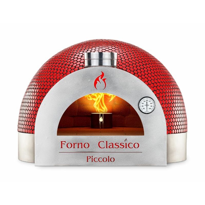 Front Side of the Forno Classico Piccolo 65 Brick Oven in Red