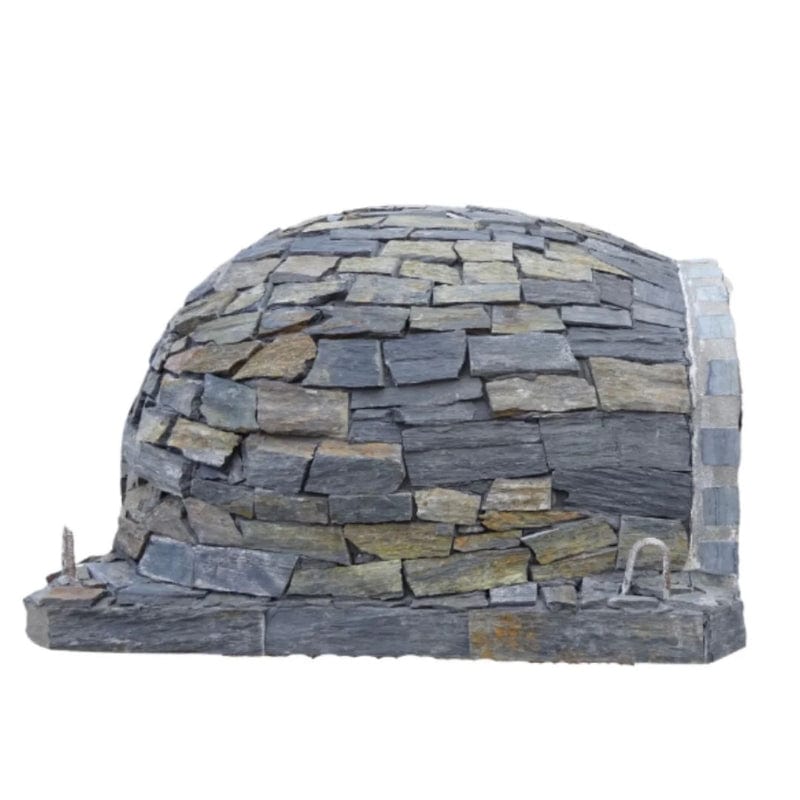 Side details of the Pizzaioli Premium Stone Finish Brick Pizza Oven