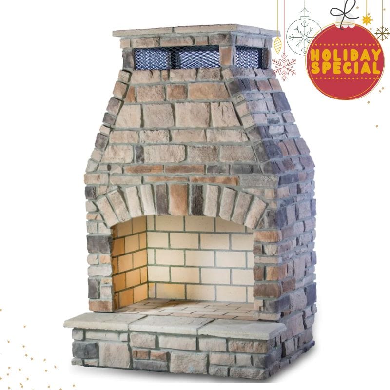 Round Grove Rian Outdoor Fireplace on Holiday Sale