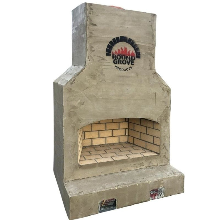 Round Grove Kiva Fireplace With Pizza Oven Combo