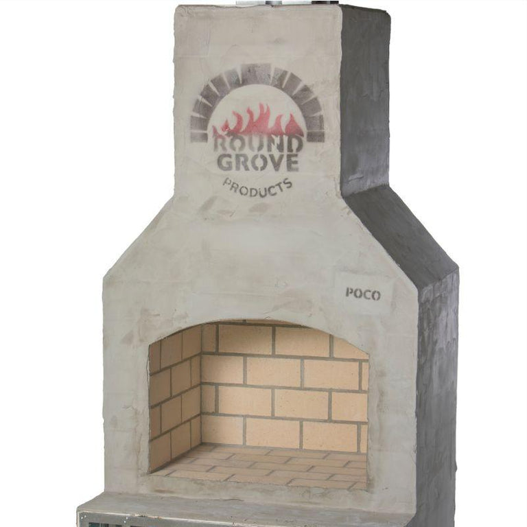 Round Grove Kiva Fireplace With Pizza Oven Combo